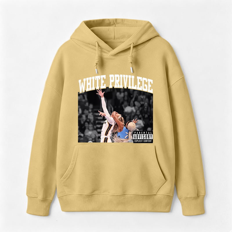 White Privilege Graphic Funny Basketball Meme Hoodie