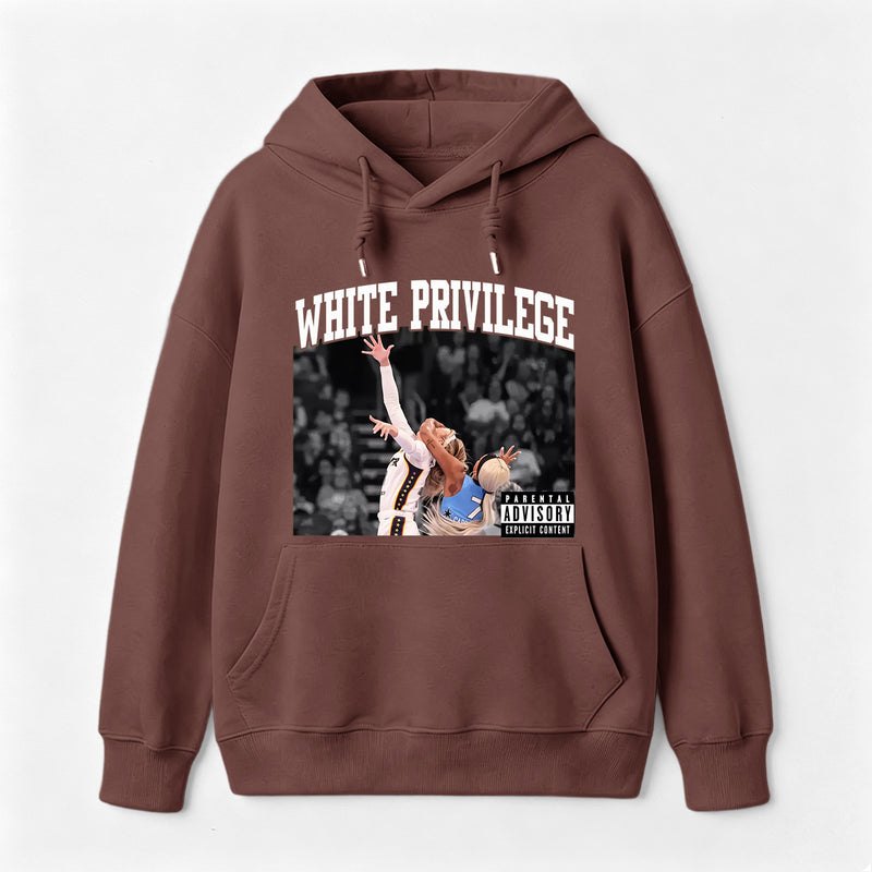 White Privilege Graphic Funny Basketball Meme Hoodie