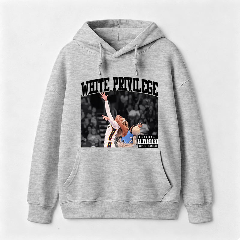 White Privilege Graphic Funny Basketball Meme Hoodie