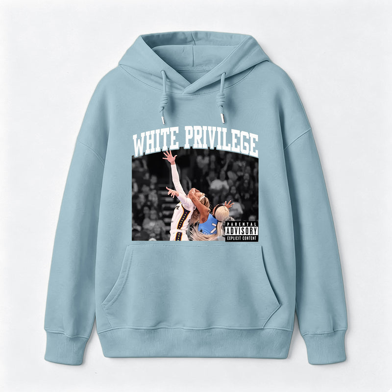 White Privilege Graphic Funny Basketball Meme Hoodie