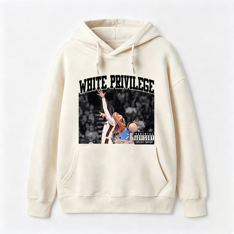 White Privilege Graphic Funny Basketball Meme Hoodie