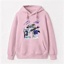 Vintage Close-Up Football Athlete Signature Graphic Hoodie