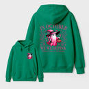 In October We Wear Pink Ghost Halloween Breast Cancer Awareness Hoodie