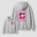 In October We Wear Pink Ghost Halloween Breast Cancer Awareness Hoodie