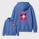 In October We Wear Pink Ghost Halloween Breast Cancer Awareness Hoodie